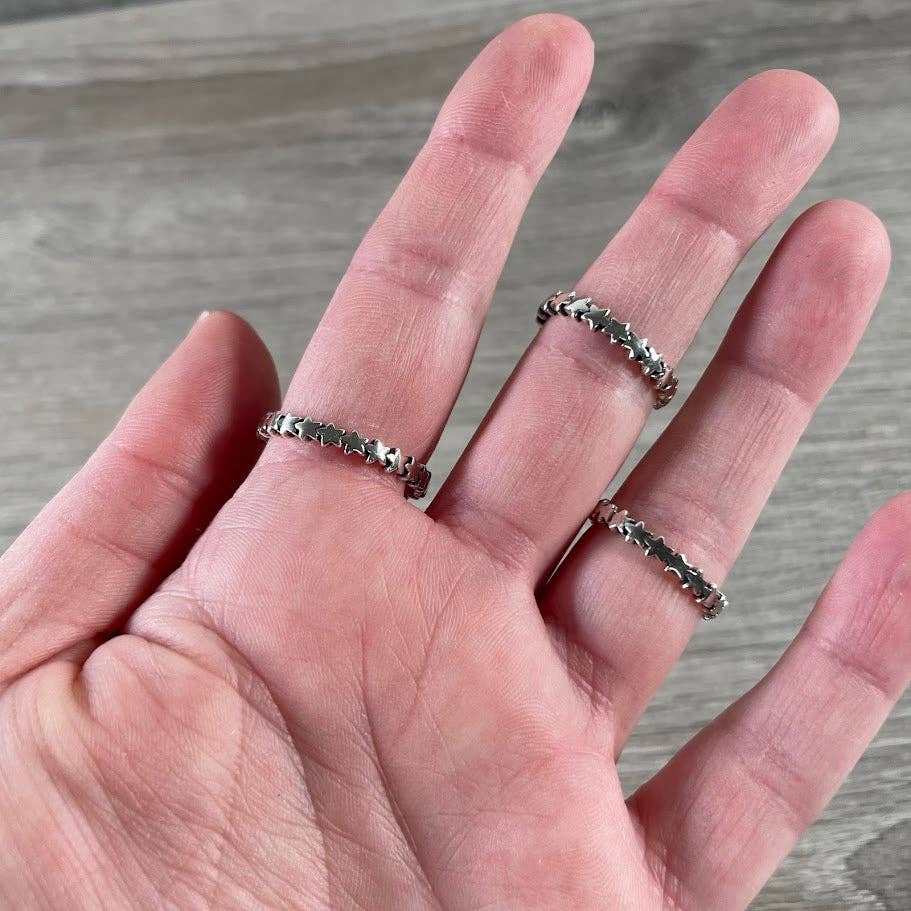 Sterling Silver Rings Stacking and Bands: Buckle