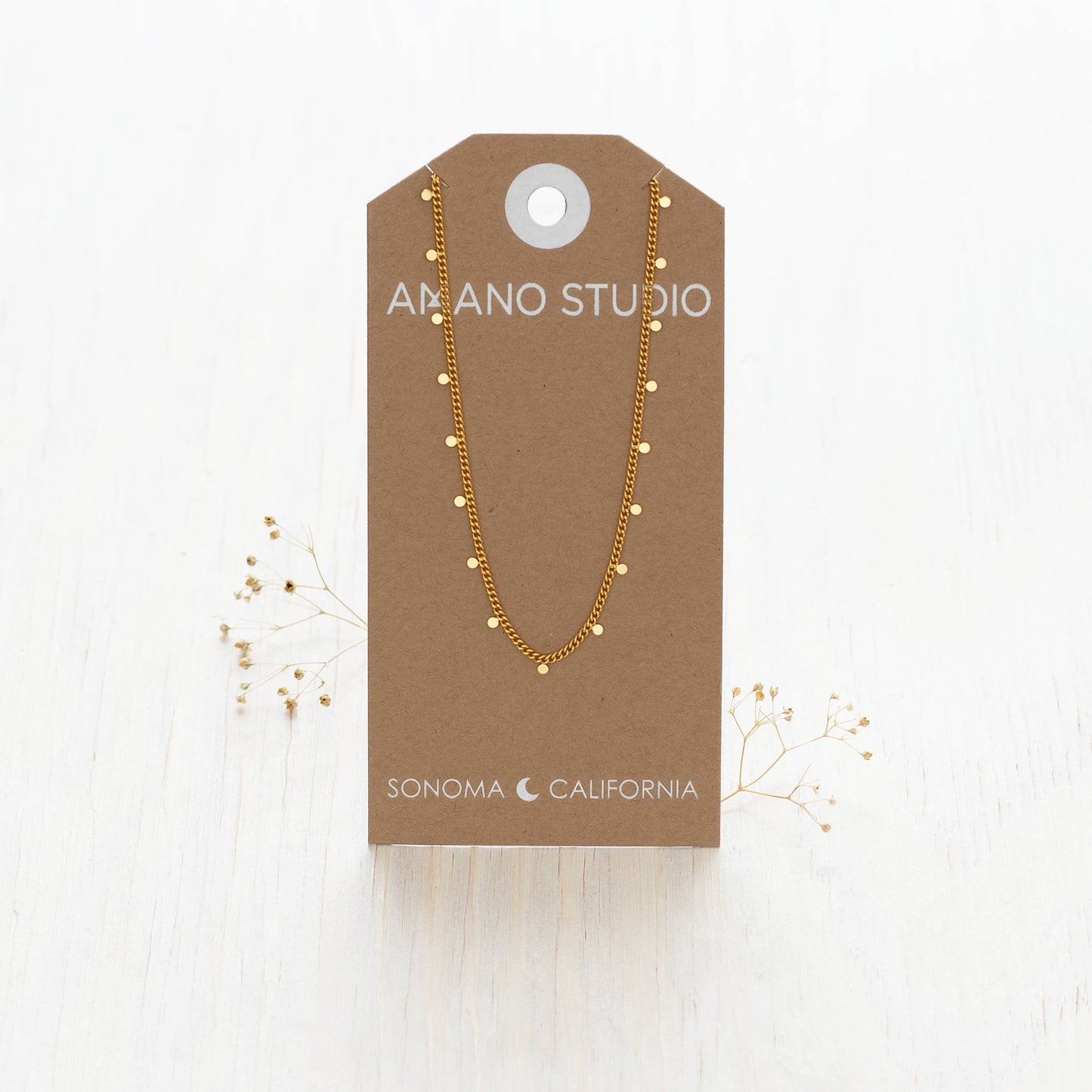 Tiny Dot Necklace: Silver