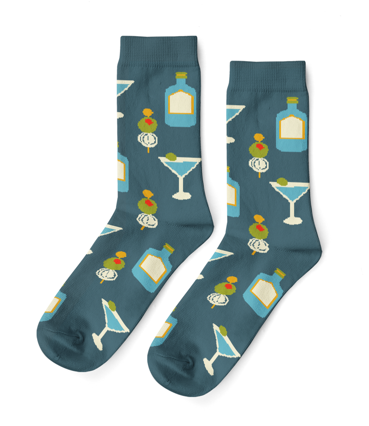 Martini Crew Socks | Cocktail Gift | Large