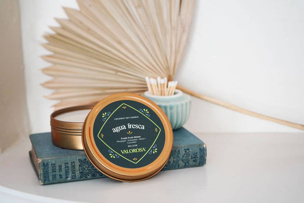 Agua Fresca Candle Tin | Pineapple Melon & Cucumber Water