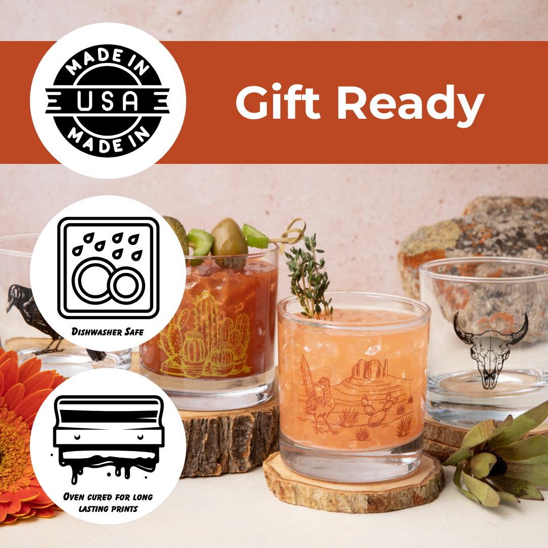 Bumble Bee Rocks Glass | Whiskey Glasses: 1 Glass