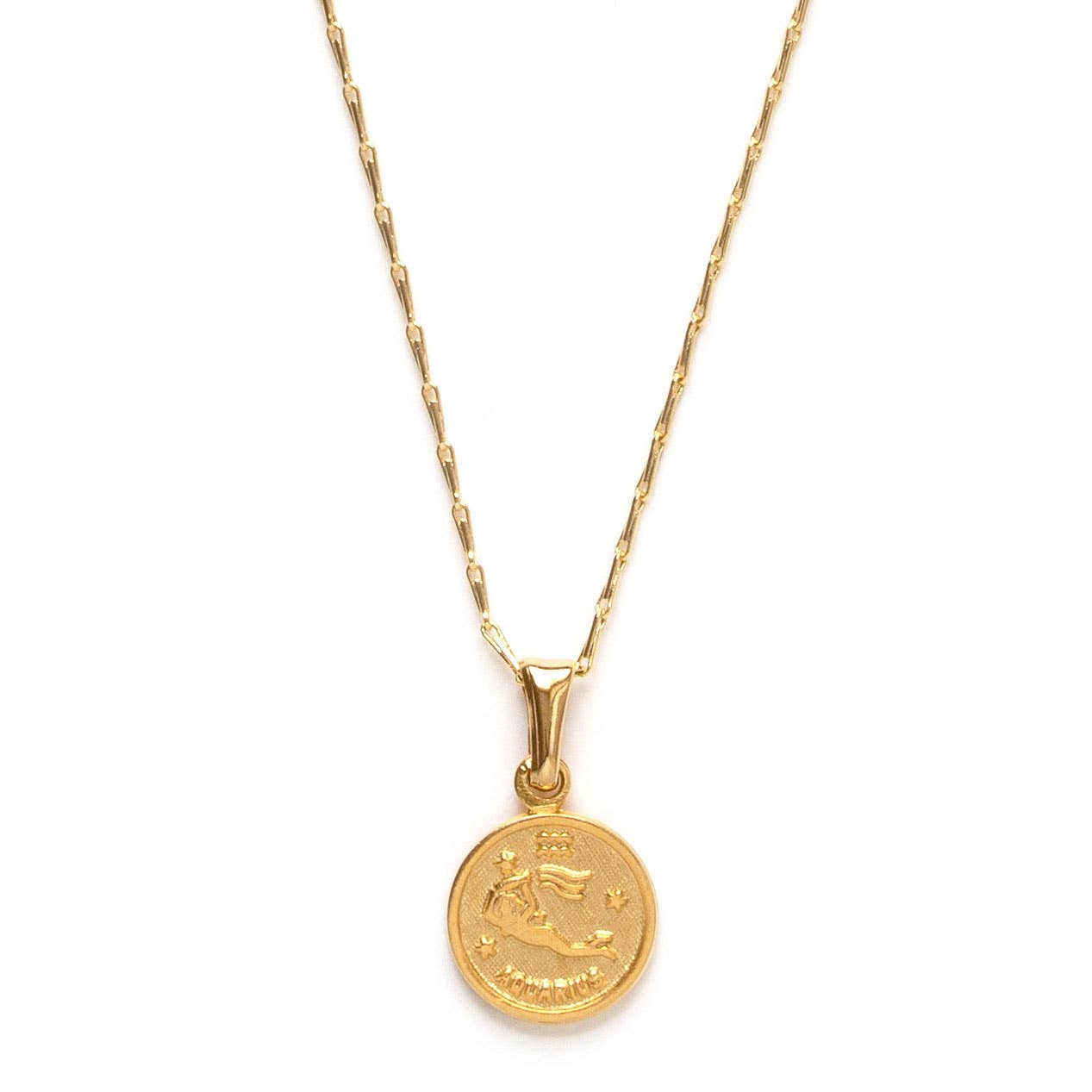 Tiny Zodiac Medallion- Singles: Aquarius
