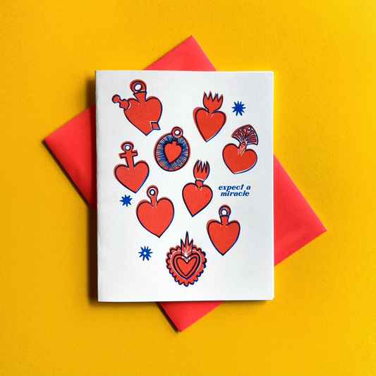 Expect a Miracle - Encouragement Risograph Greeting card