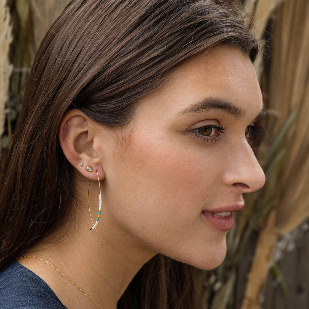 Japanese Bead Marquise Threaders : Sky