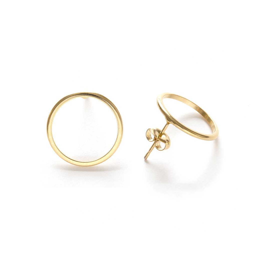 Circle Stud Earrings