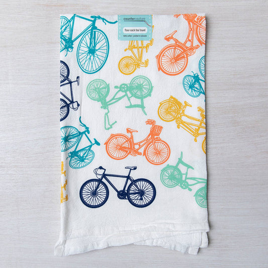 Bikes Tea Towel | Screen Printed | Made in USA