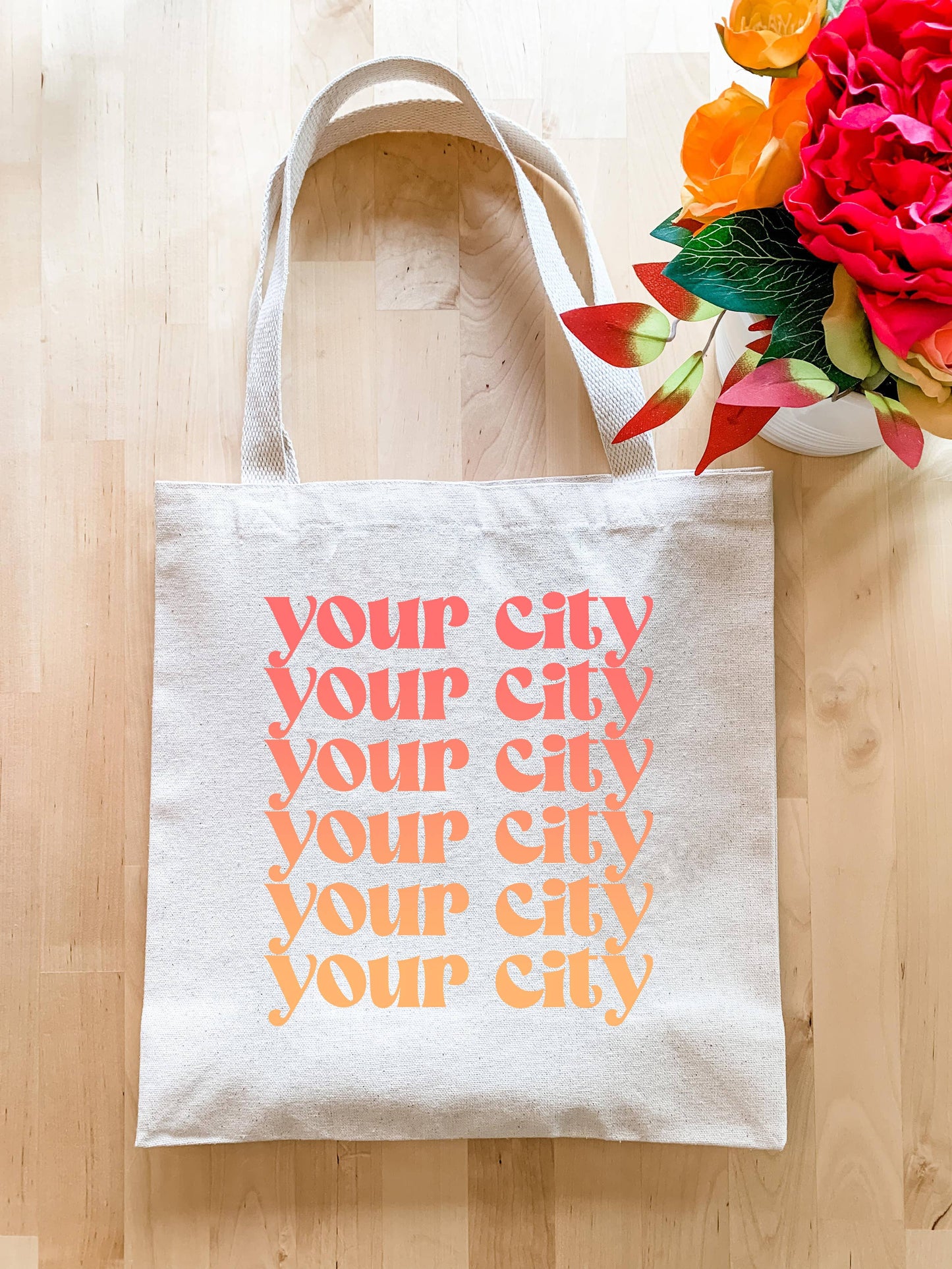 Your City - Colorful Tote Bags - Ombre, Customizable, Custom: Blue/Purple Ombre