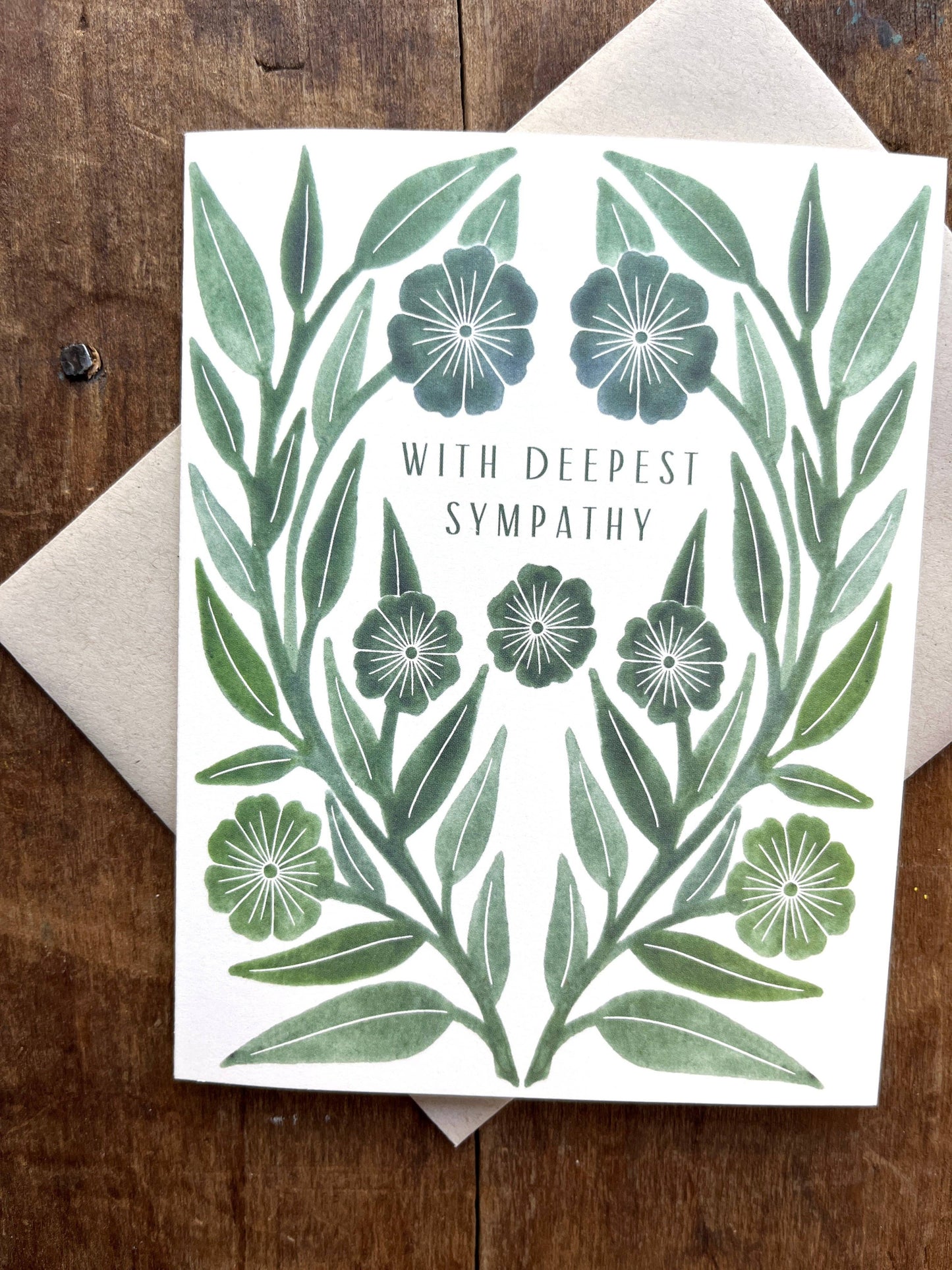 "With Deepest Sympathy," Greeting Card