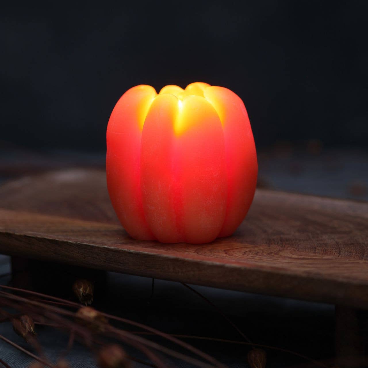Pumpkin Candles – 100% Pure Beeswax – 3 Sizes Available: Large (4" x 3")