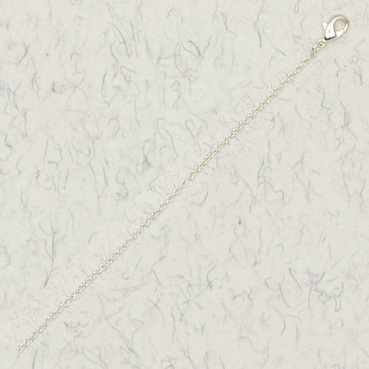 Silver Plated Curb Link Chain: Brass with Silver Plating / 20"