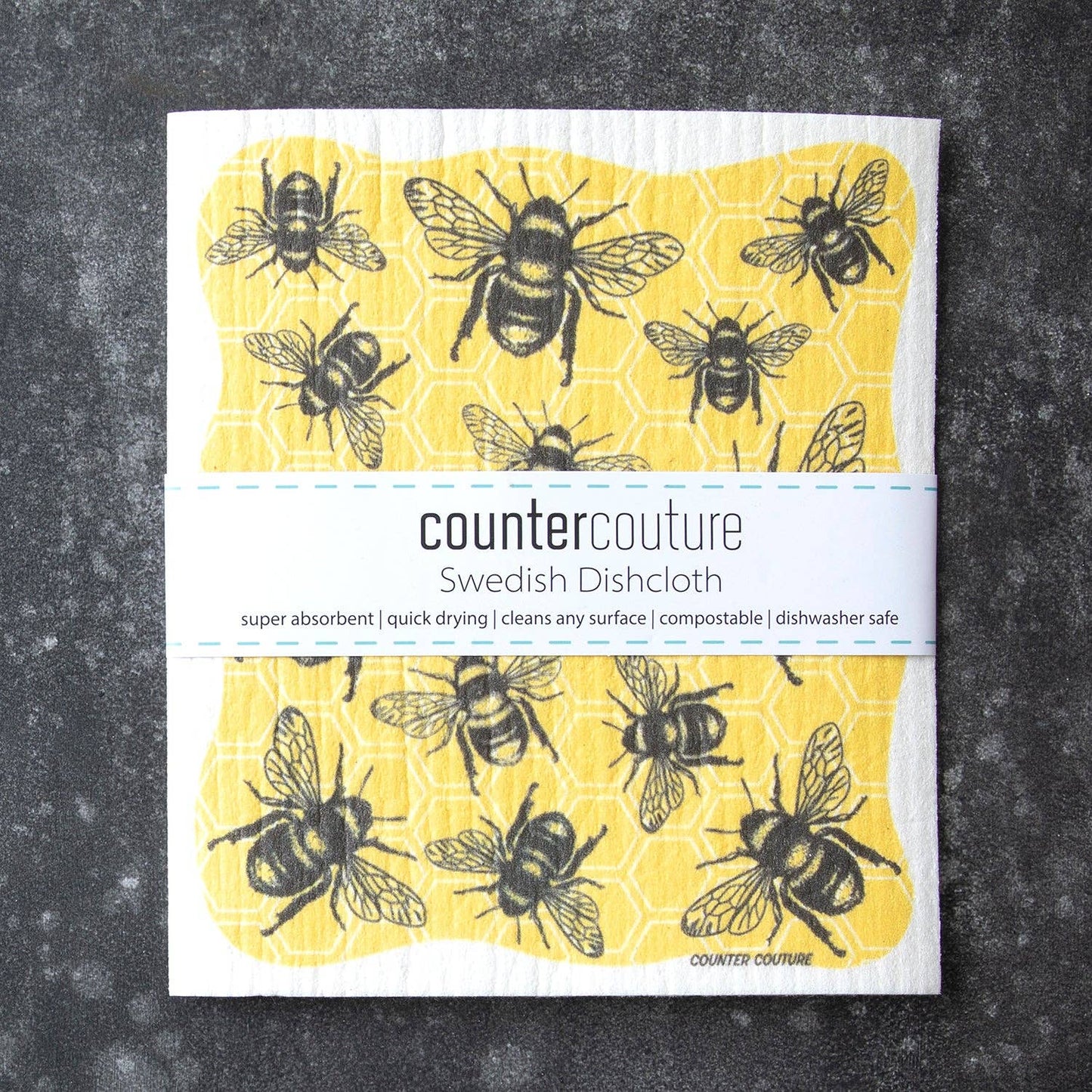 Swedish Dishcloth, Bee — Eco-Friendly Garden Kitchen Towel