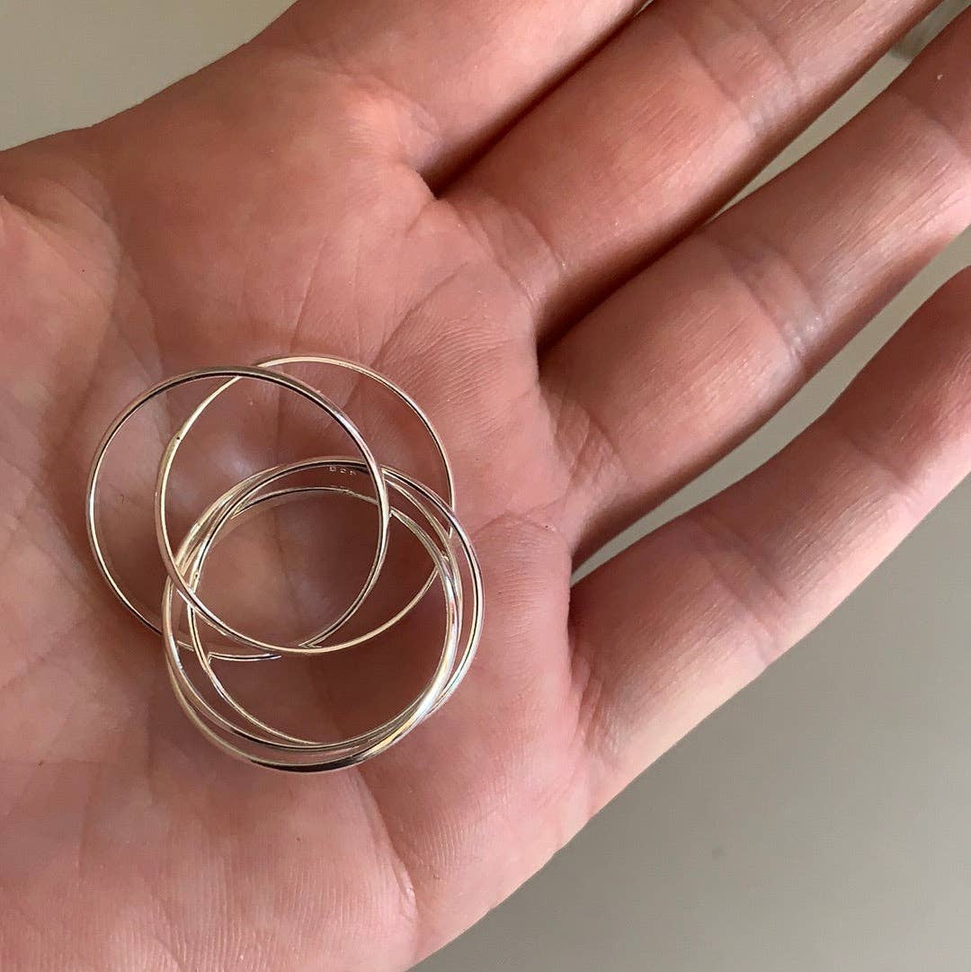 Sterling Silver Rings Stacking and Bands: Puzzle