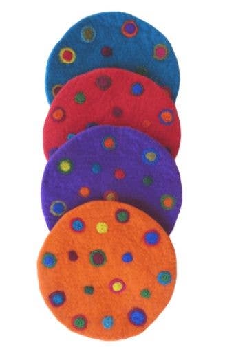 Felt Trivet, Needle Dot Design