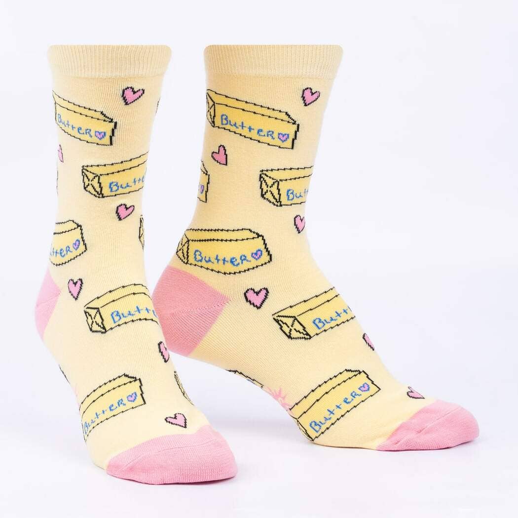 Women's Crew Sock: Butter Me Up