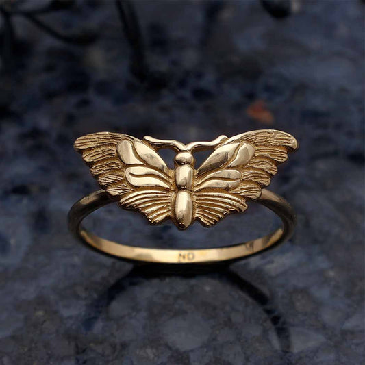 Bronze Butterfly Moth Ring: Bronze