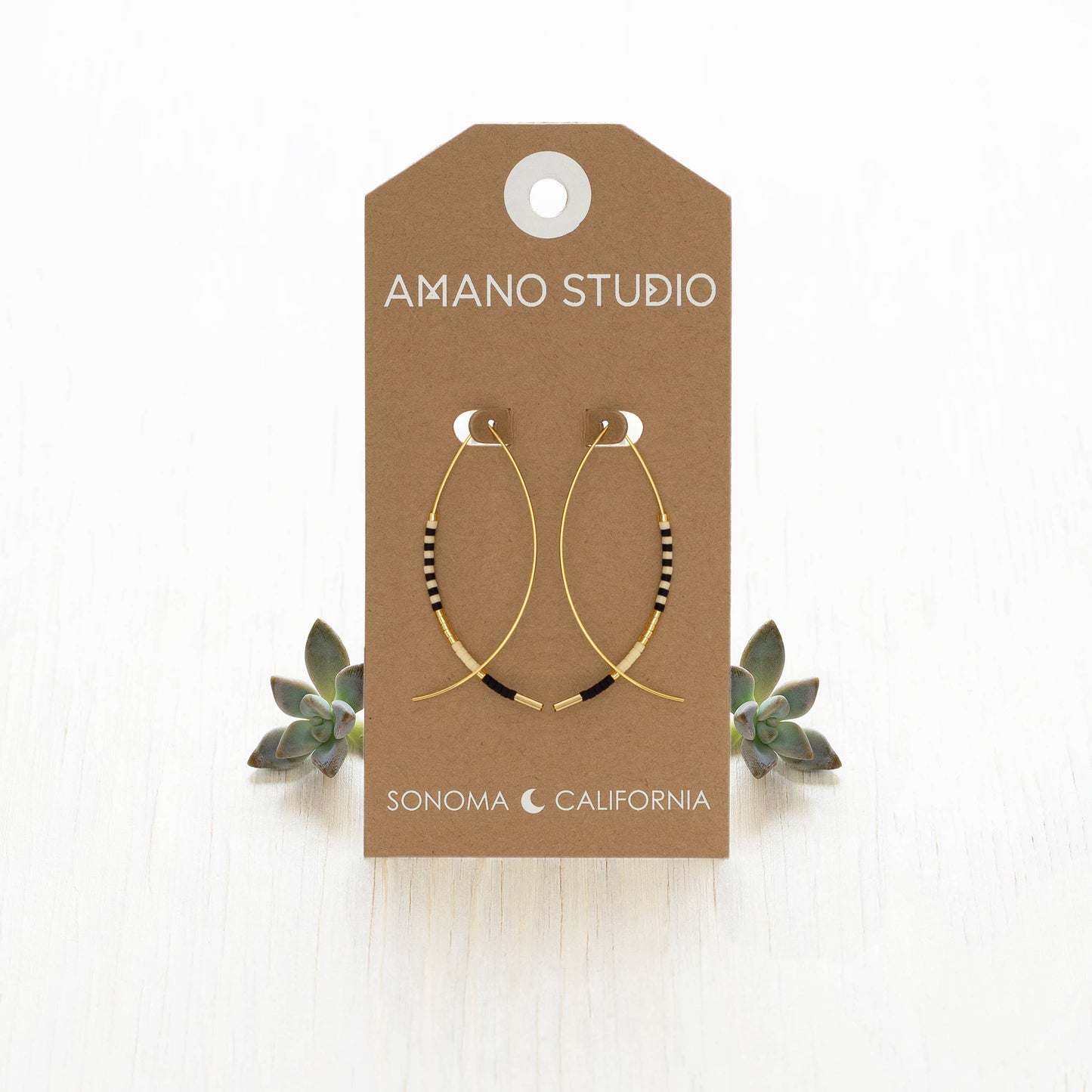 Japanese Bead Marquise Threaders : Chocolate