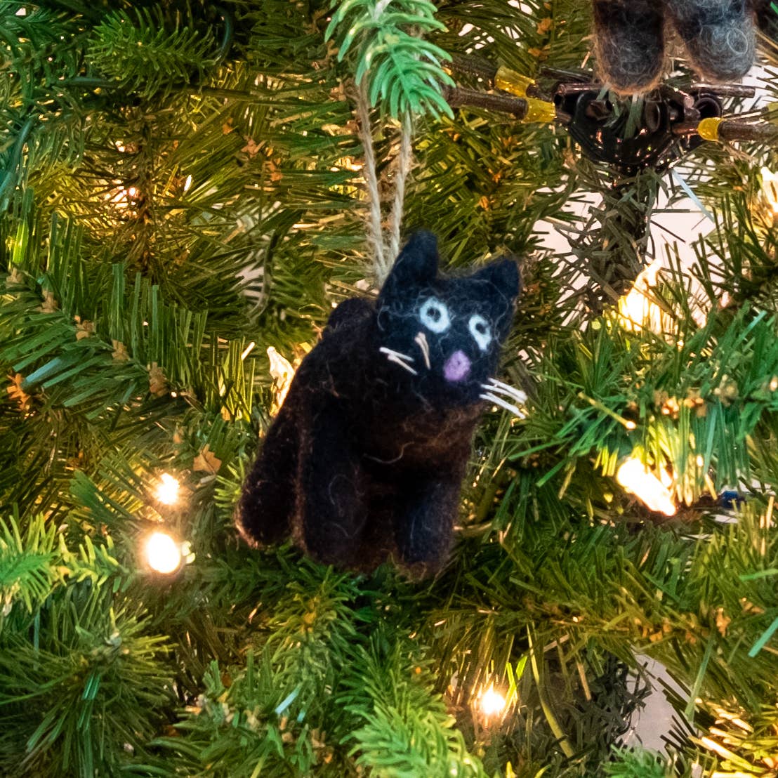 Ornament - Little Felt Cats - 5 Assorted Pieces