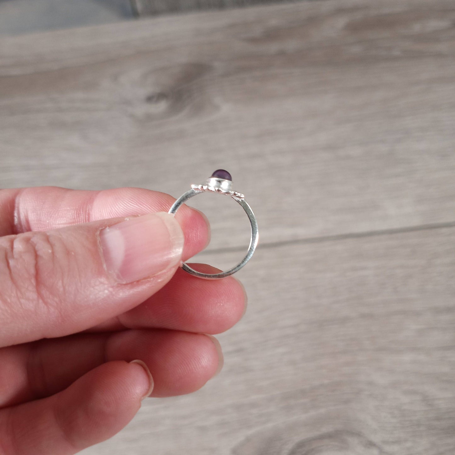 Gemstone Ring Sterling Silver 925 Daisy Flower: Citrine / 6.5