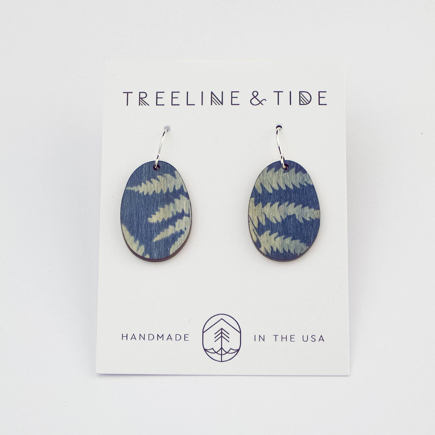 Earrings - Cyanotype
