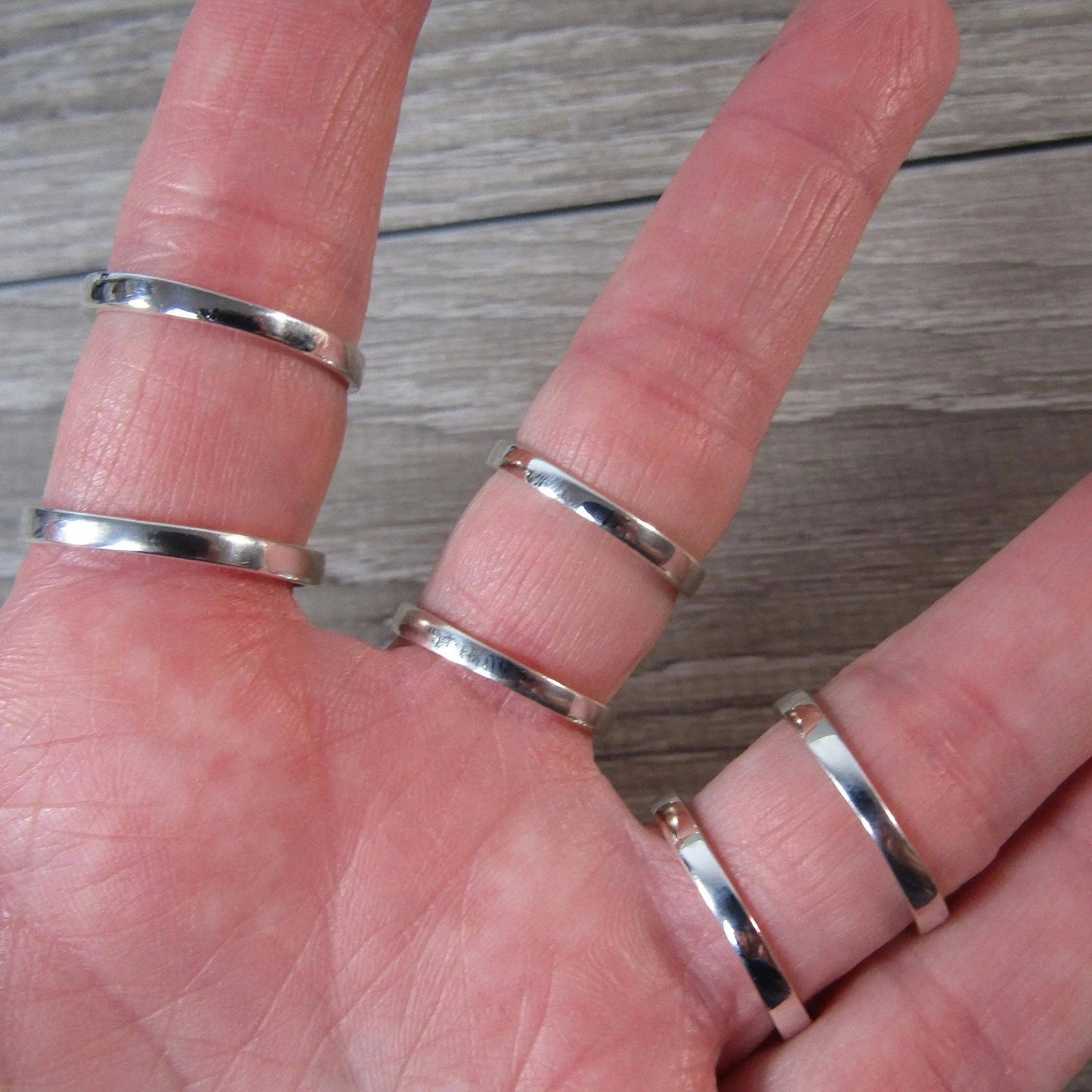 Sterling Silver Rings Stacking and Bands: Puzzle