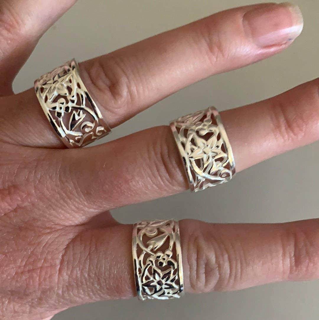 Sterling Silver Rings Elemental Styles: Tree of Life Assorted Sizes