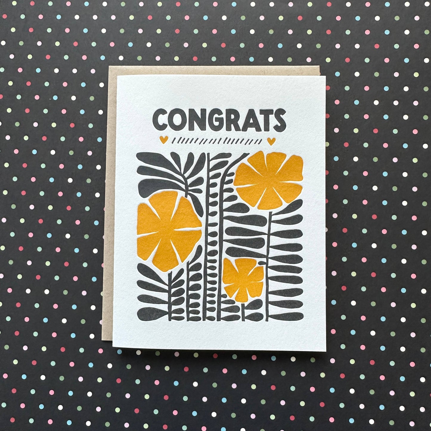 Congrats - letterpress card