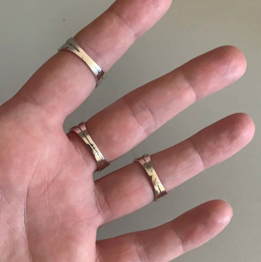 Sterling Silver Rings Stacking and Bands: Puzzle