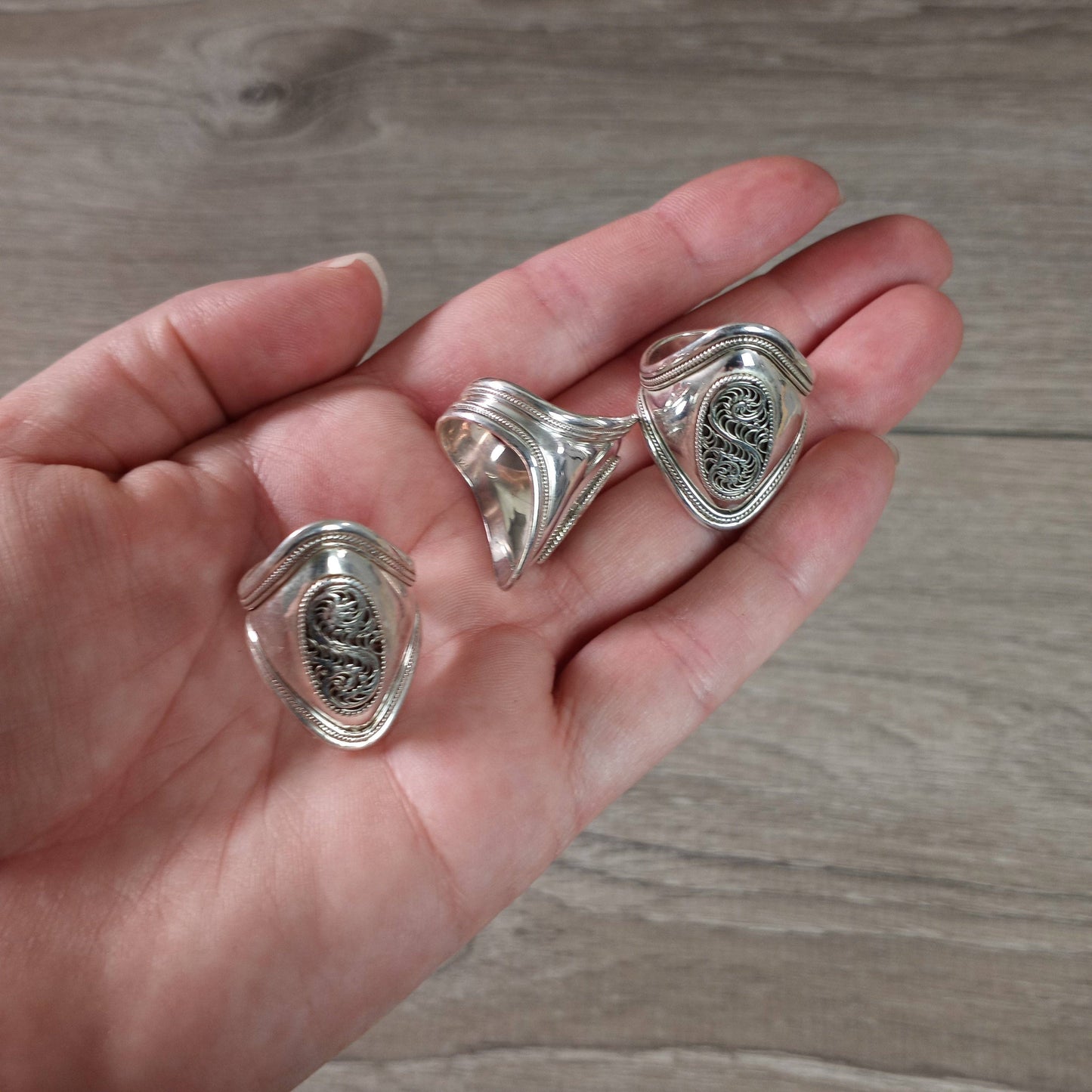 Sterling Silver Rings Stacking and Bands: Puzzle