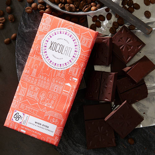 Wide-Eyed: 68% dark chocolate with espresso & coffee