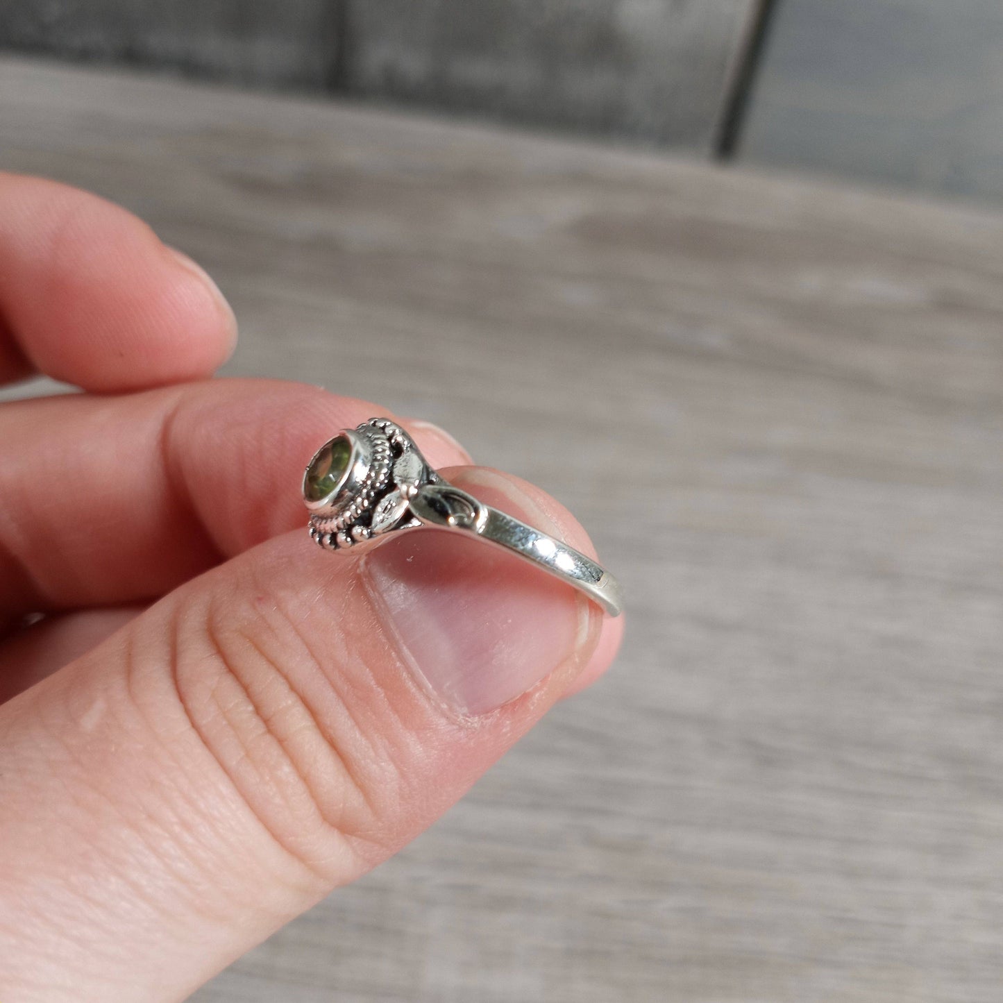 gemstone sterling silver ring