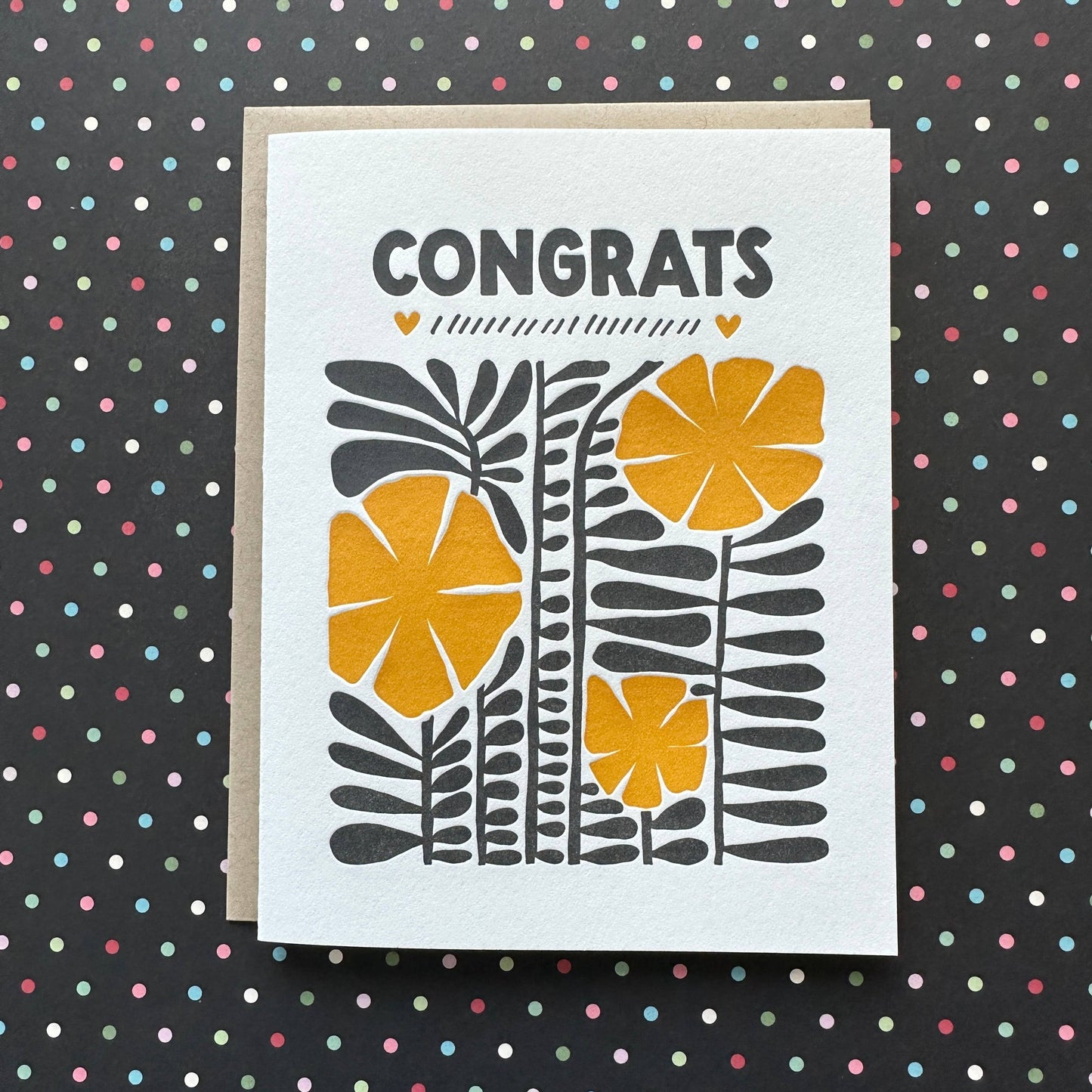 Congrats - letterpress card