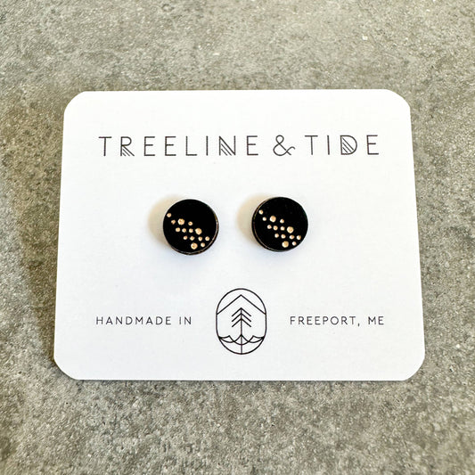 Earrings - Galaxy Stud: Black & Blue