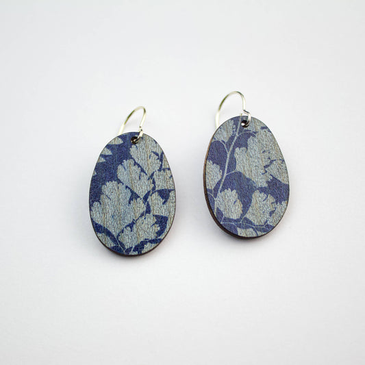 Earrings - Cyanotype