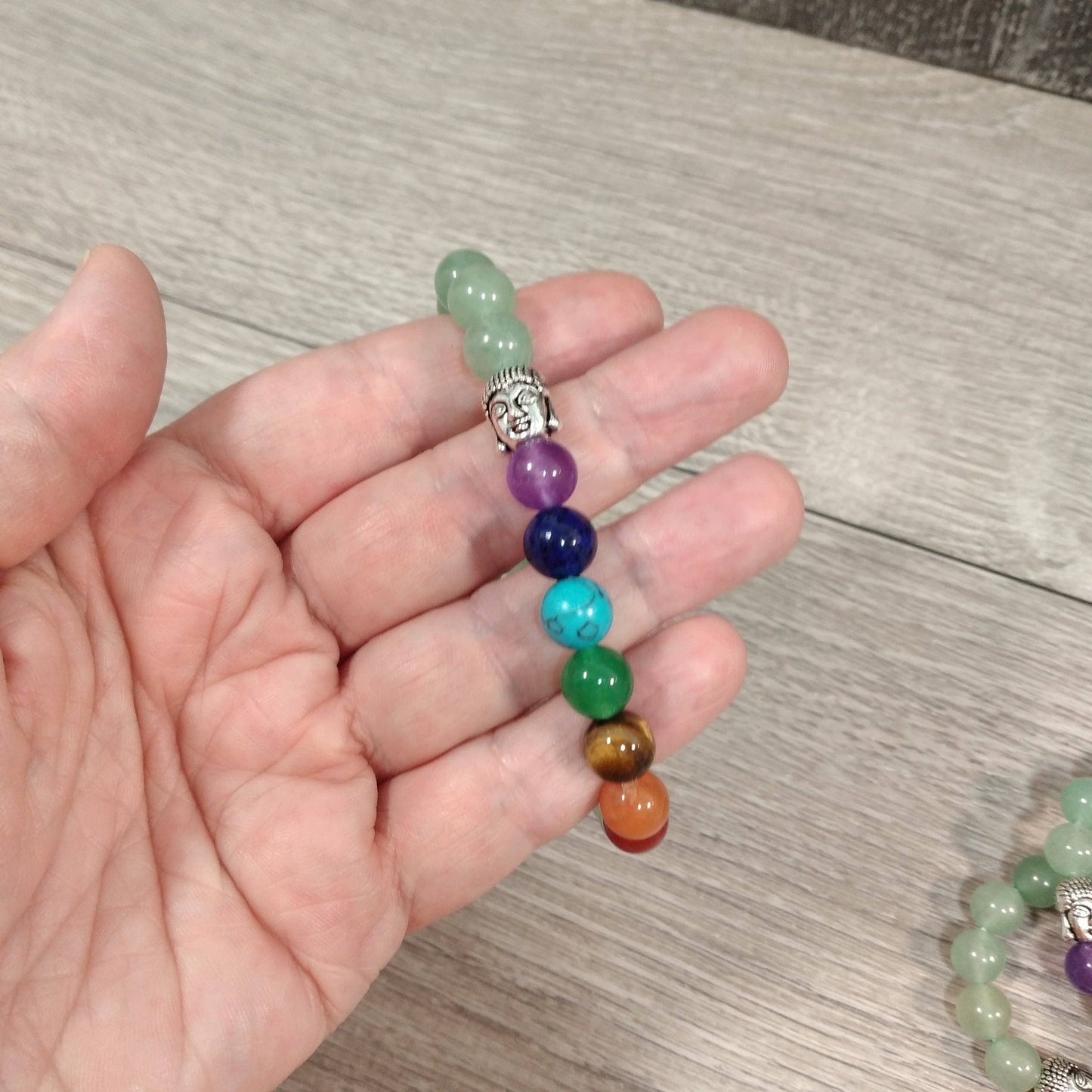 Gemstone Chakra Healing Bracelets 8mm - Wholesale: Lava Buddha