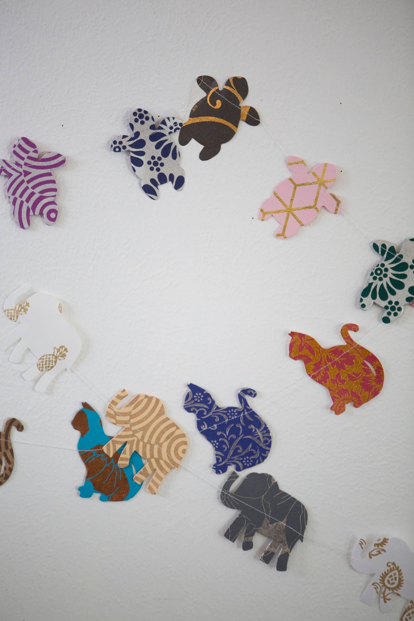Cat Recycled Paper Garland-Eco Friendly Tree-Free Decoration