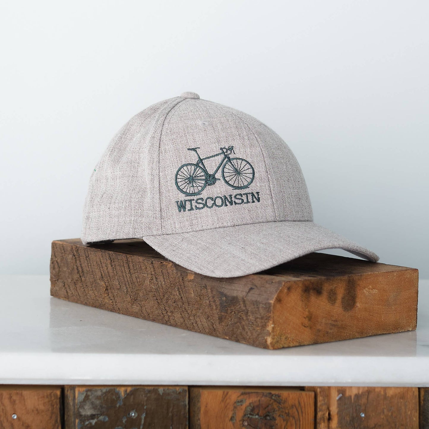 Name Drop Bicycle Trucker Cap, Road Bike: Light Gray 1812 / Black and Gray Mesh
