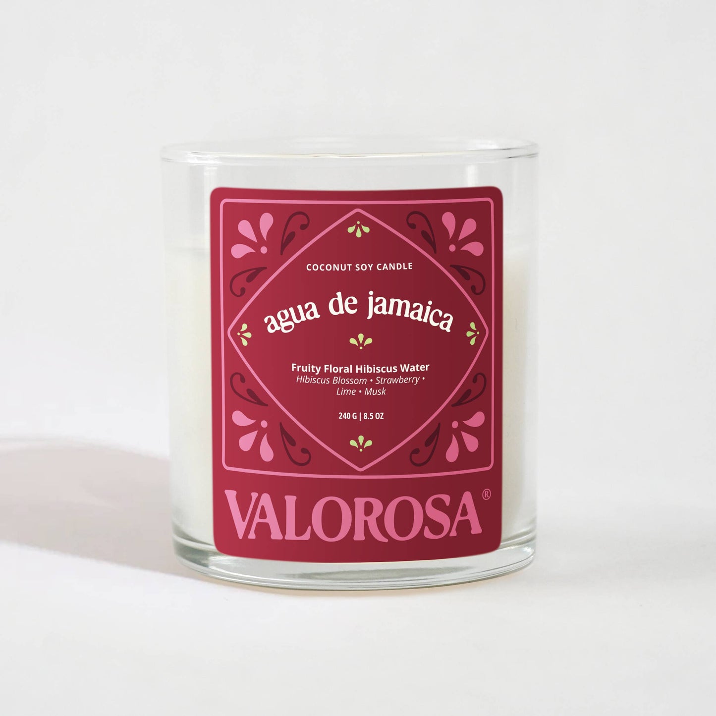 Agua de Jamaica Candle | Hibiscus, Strawberry, Lime