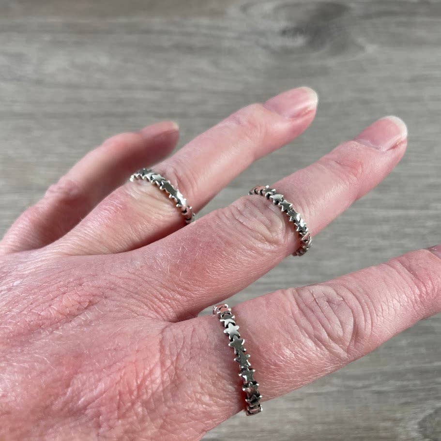 Sterling Silver Rings Stacking and Bands: Buckle
