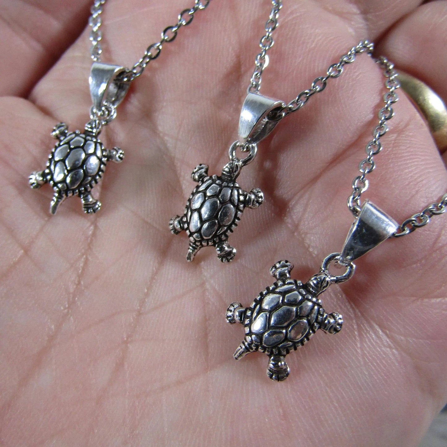 Sterling Silver Charm Pendants: Turtle