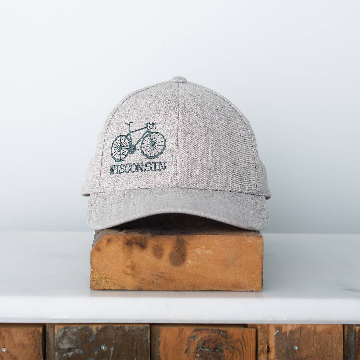 Name Drop Bicycle Trucker Cap, Road Bike: Light Gray 1812 / Black and Gray Mesh