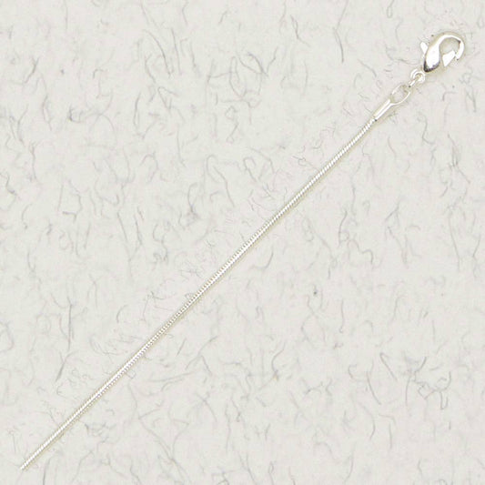 Silver Plated Snake Chain: Brass with Silver Plating / 18"