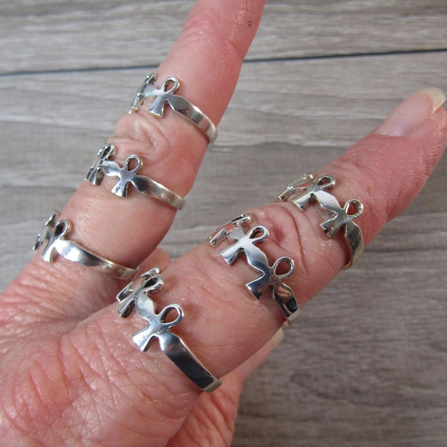 Sterling Silver Rings Stacking and Bands: Buckle
