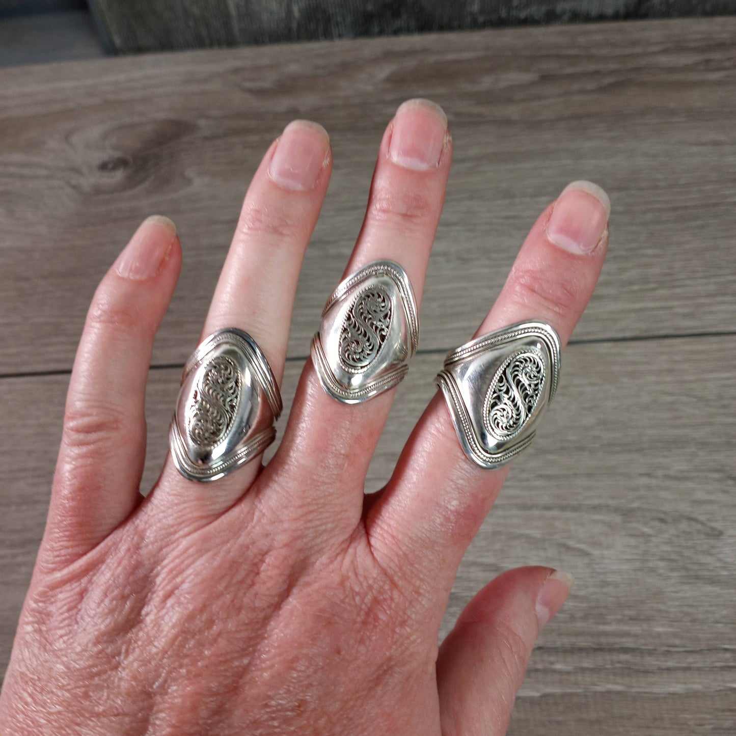 Sterling Silver Rings Stacking and Bands: Buckle