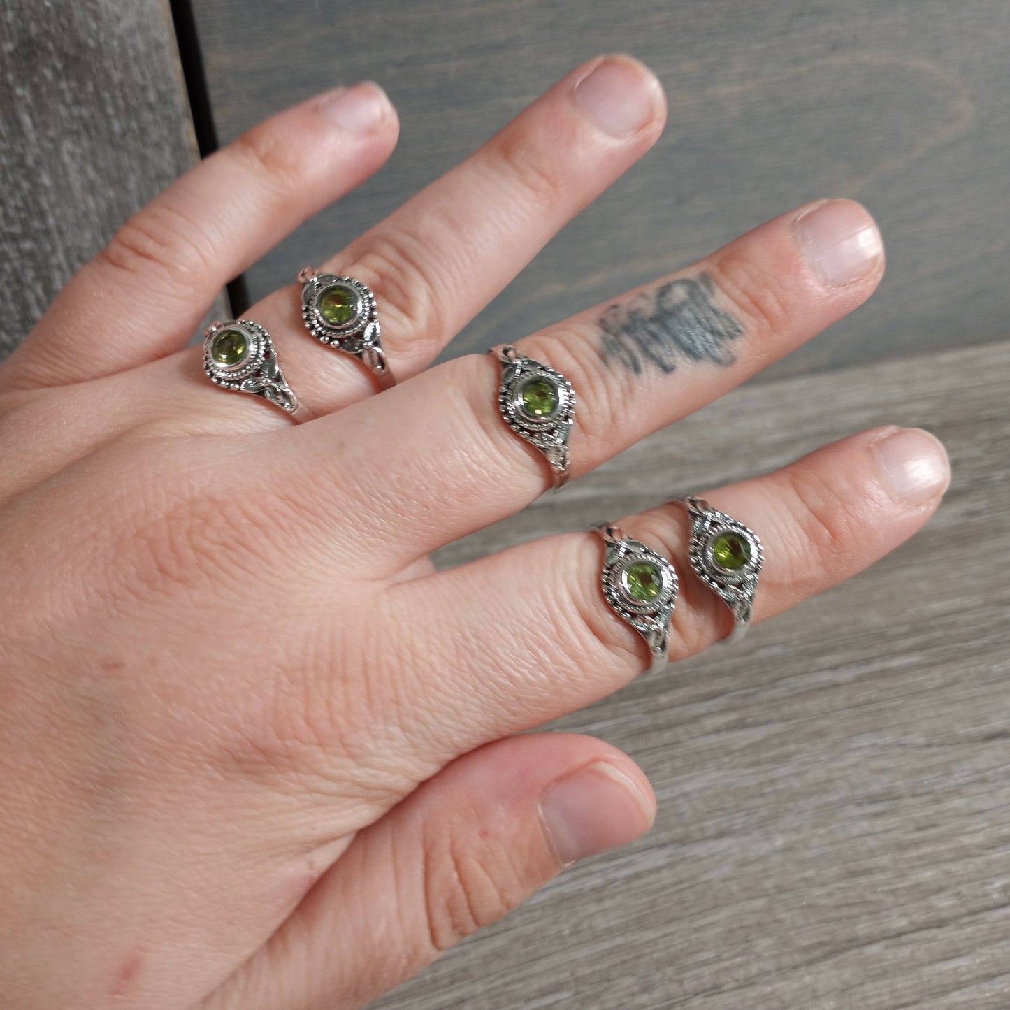 gemstone sterling silver ring