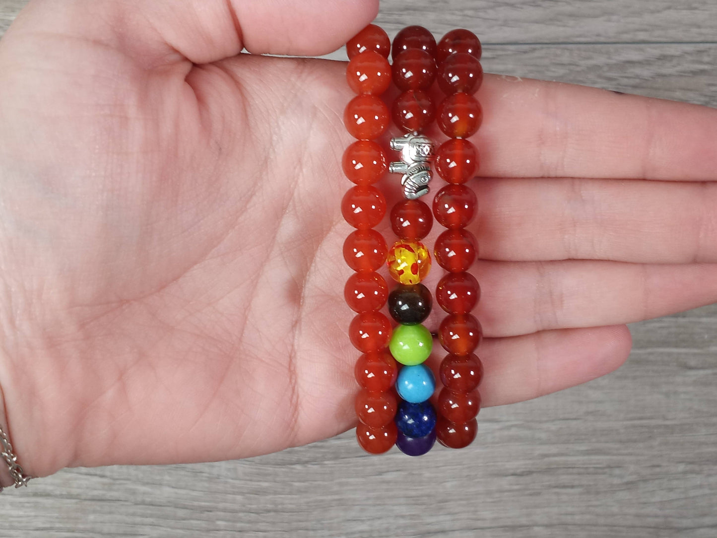 Gemstone Chakra Healing Bracelets 8mm - Wholesale: Lava Buddha