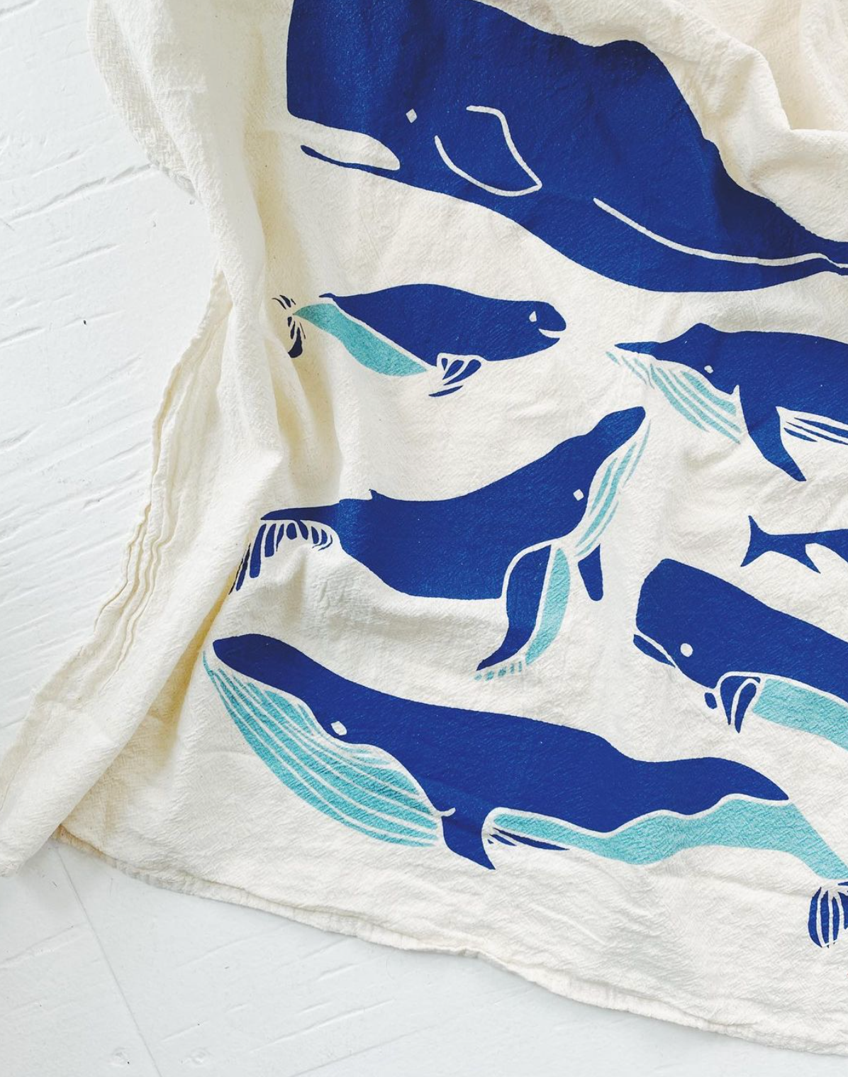 Whales Tea Towel