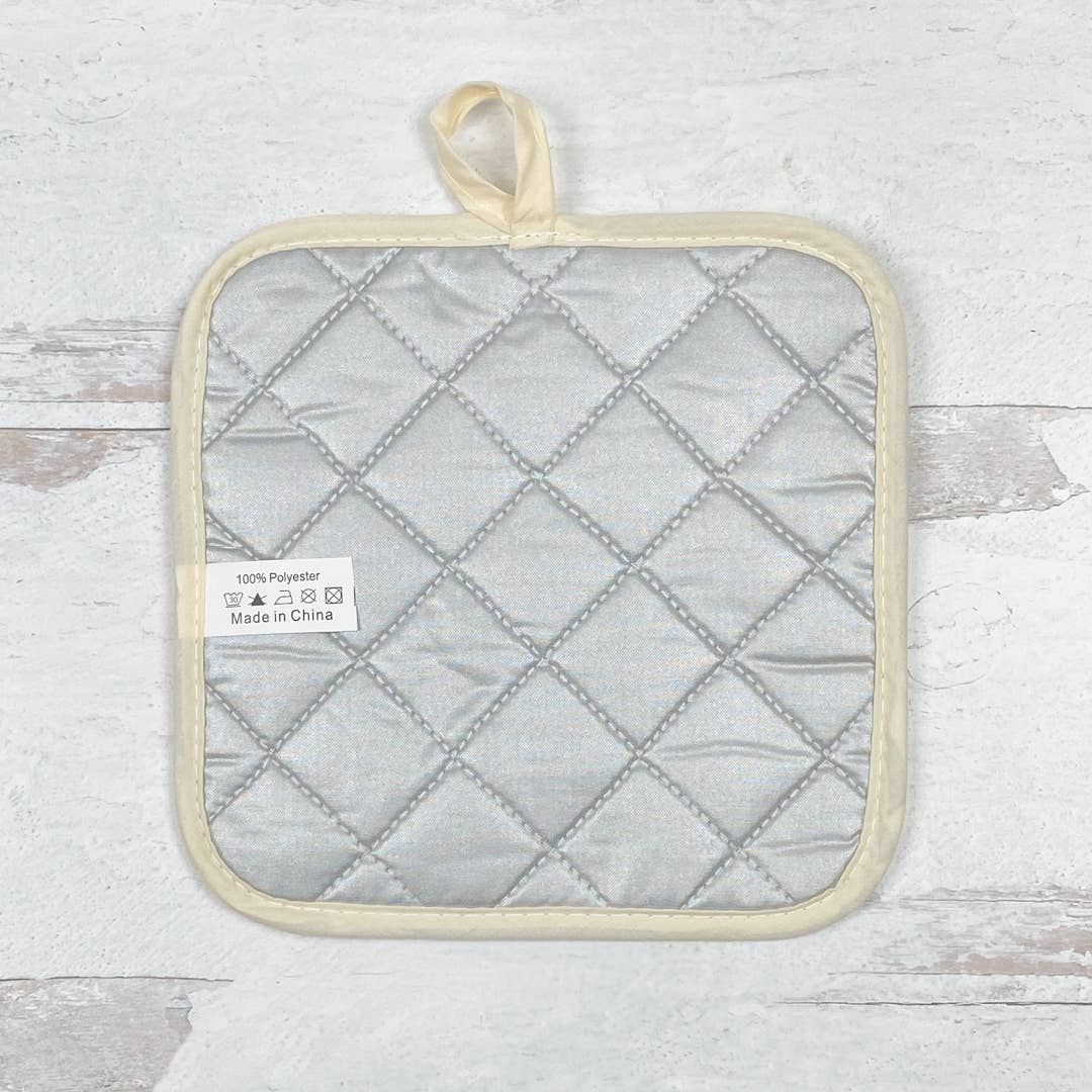 Cats Pot Holder | Linen Sublimation | Hanging Loop