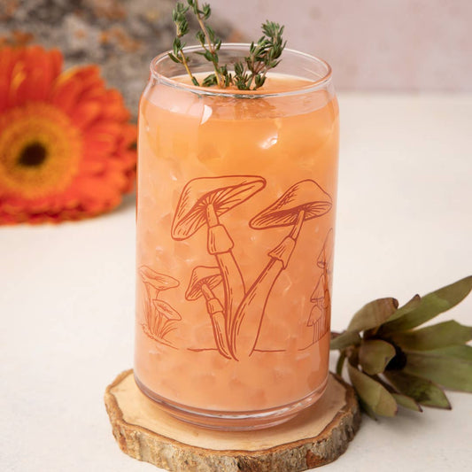 Mushroom Beer Can Glass - 16oz Capacity - Durable