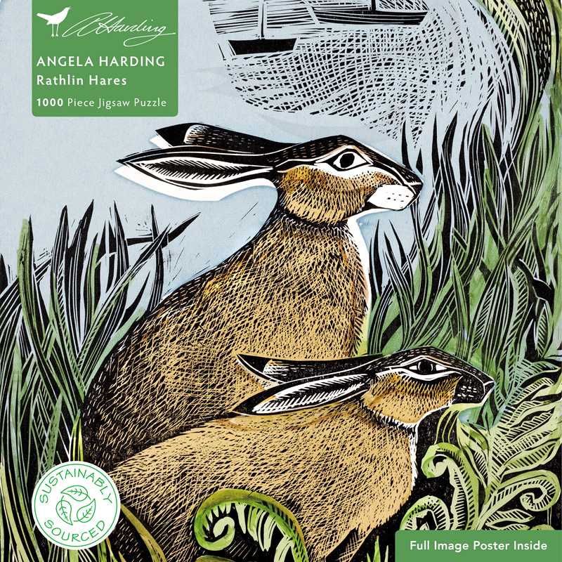 Adult Sustainable Jigsaw Puzzle Angela Harding: Rathlin Hares by: Jigsaw; 1 pages / English