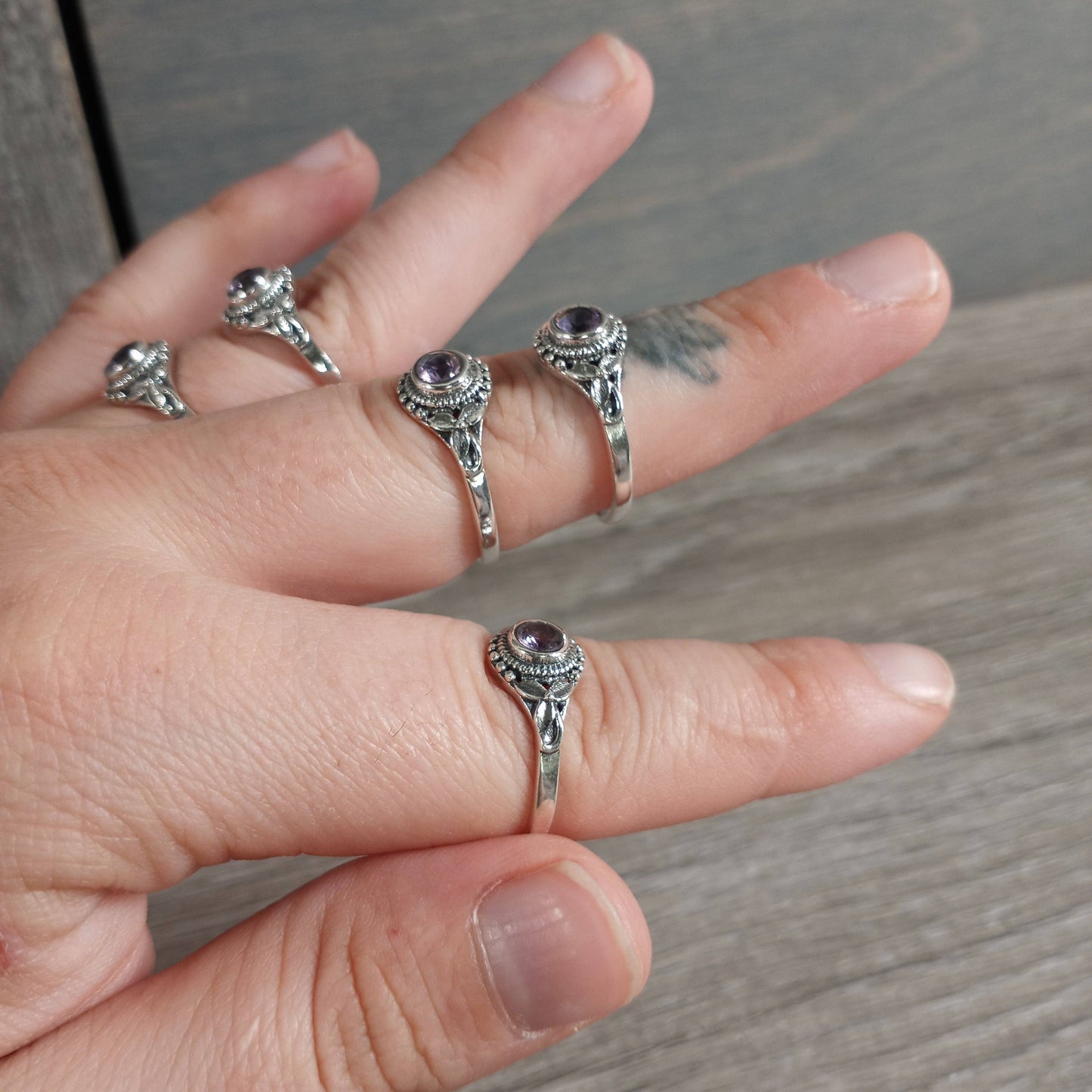 gemstone sterling silver ring